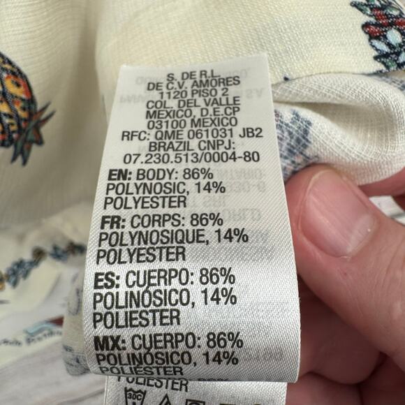 QuikSilver Waterman Collection Mele Kalikimaka Button Down Shirt Mens L Cream - Picture 7 of 10